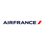 Logo von Air France mit Schriftzug und rotem Akzent.